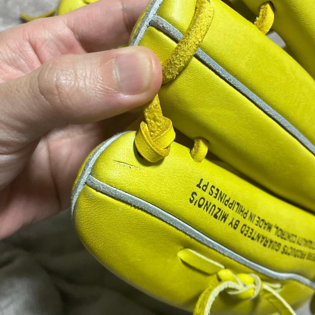 Mizuno Pro Model 野球グローブ イエロー