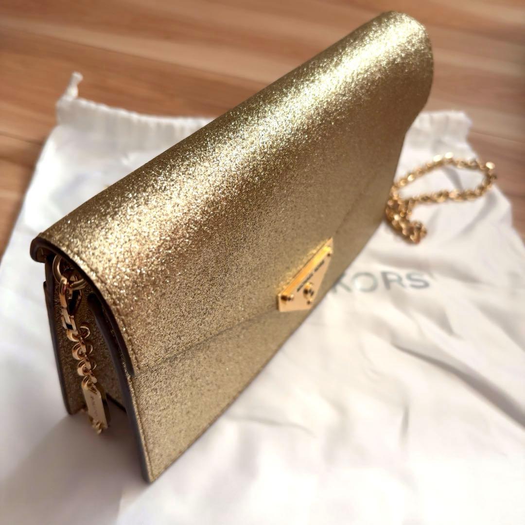 MICHAEL KORS マイケルコース ゴールド クラッチバッグ 披露宴