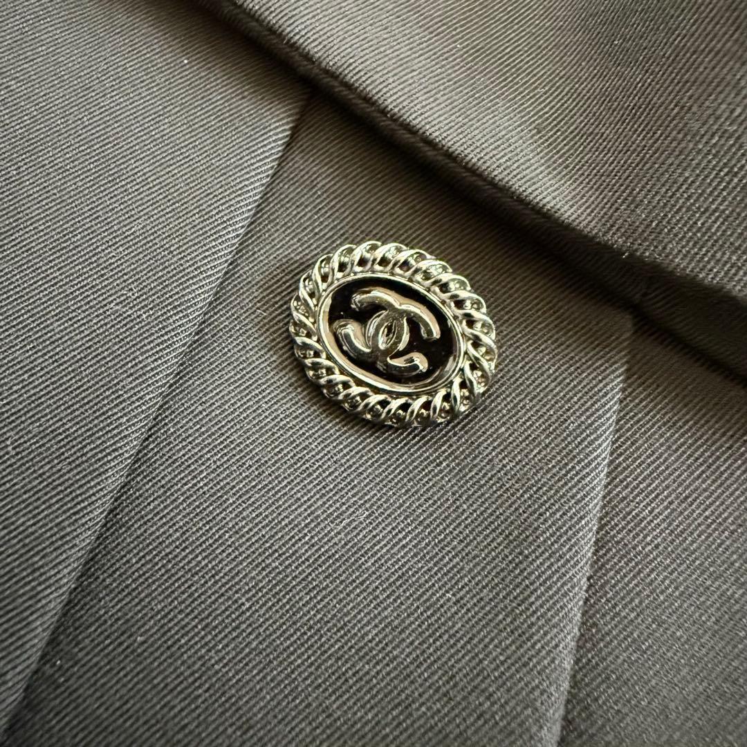 美品★CHANEL シャネル プリーツワンピース ブラック ココマーク 36