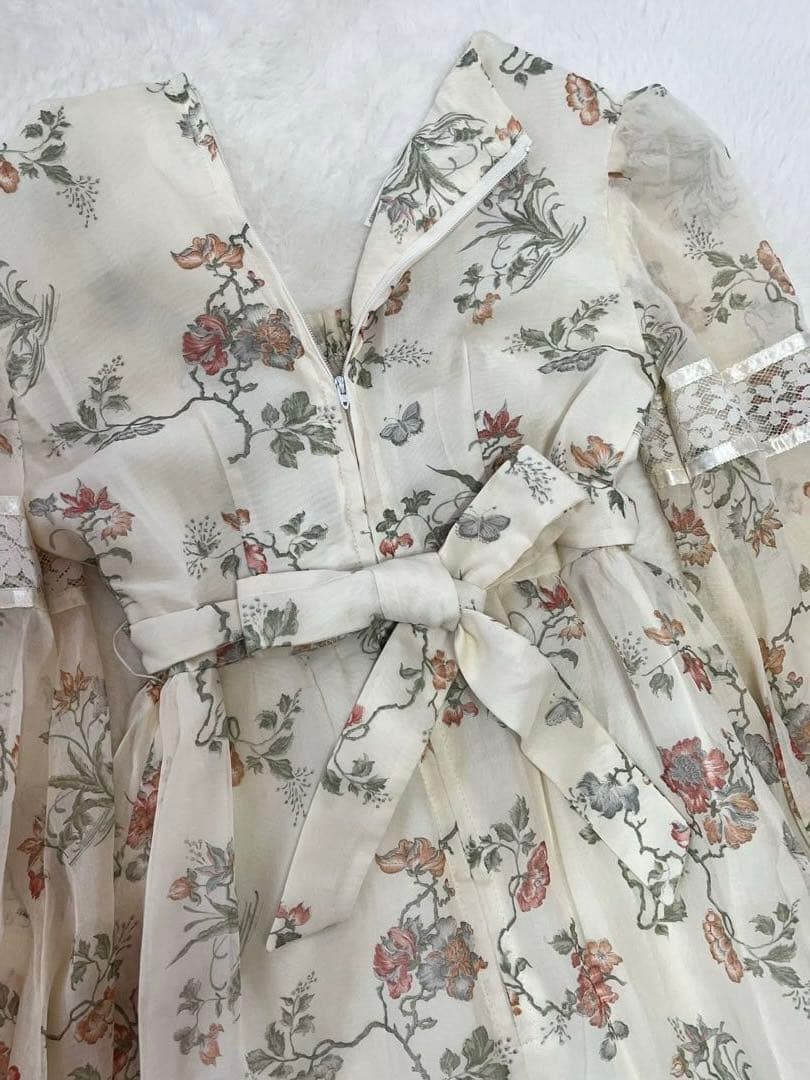 美品✨　古着 花柄 マキシ丈 ワンピース USA製 レディース ヴィンテージ