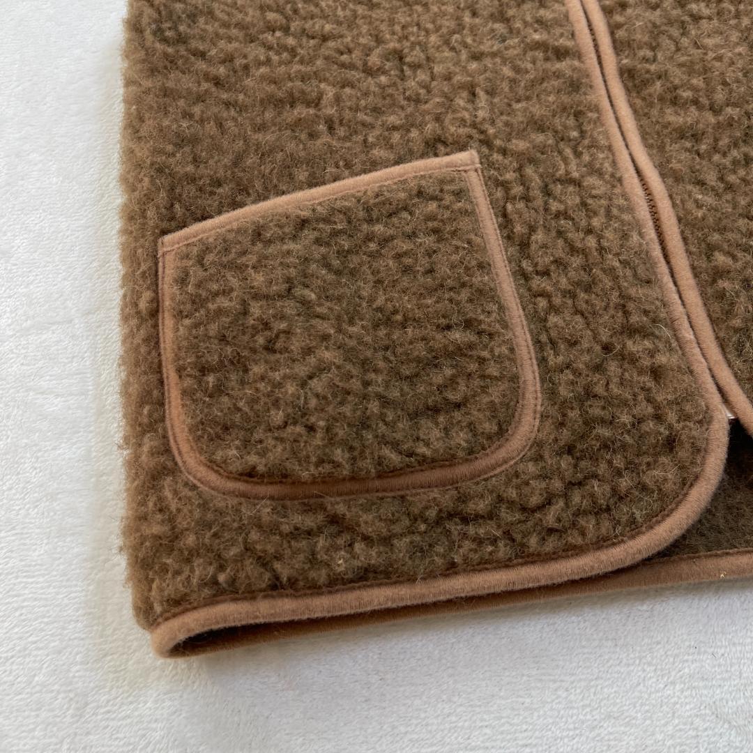 COLD BREAKER　VEST POCKET　ボアジップアップベスト　茶色