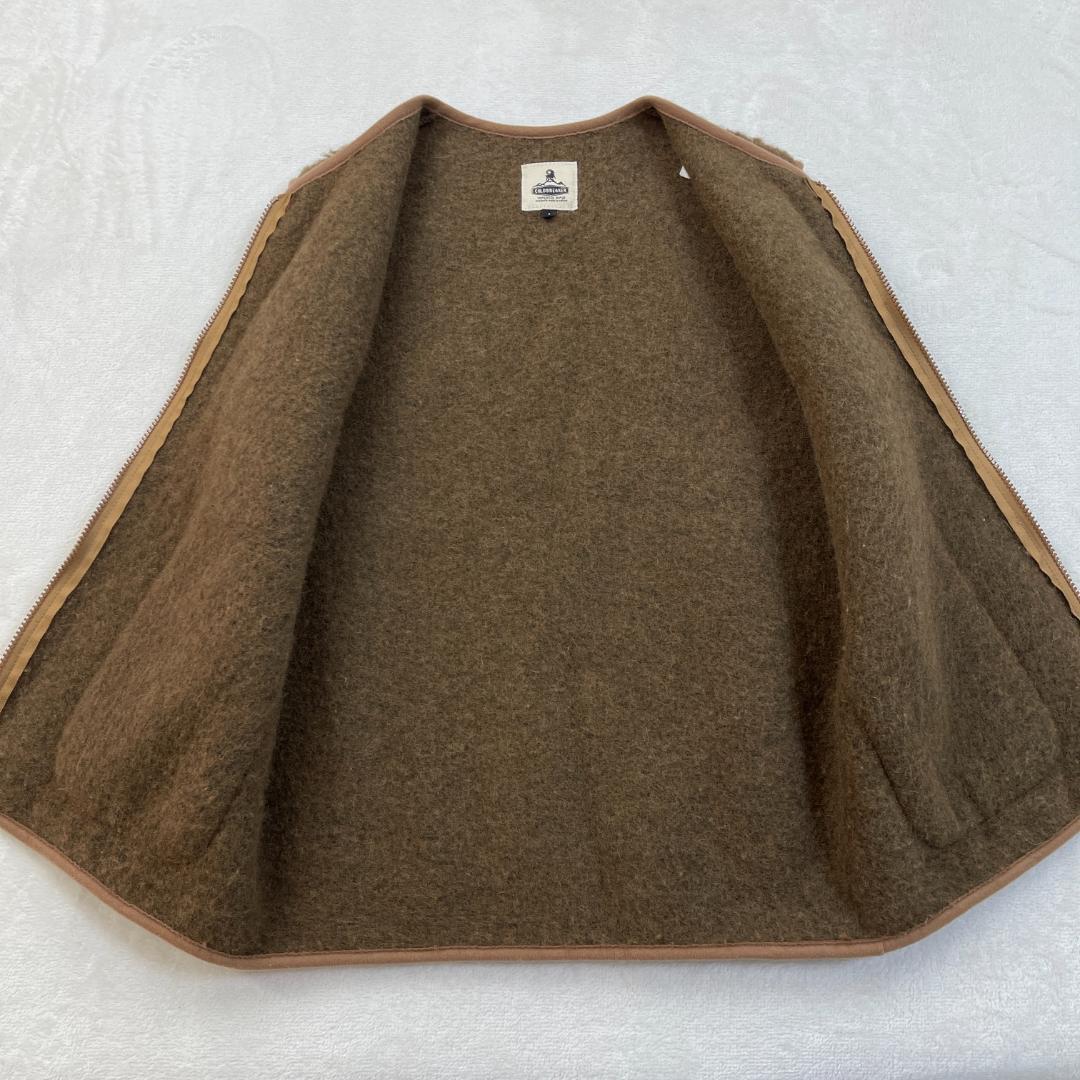 COLD BREAKER　VEST POCKET　ボアジップアップベスト　茶色
