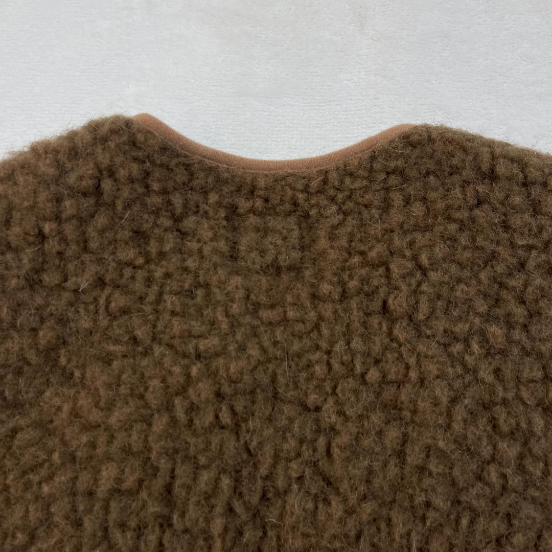 COLD BREAKER　VEST POCKET　ボアジップアップベスト　茶色