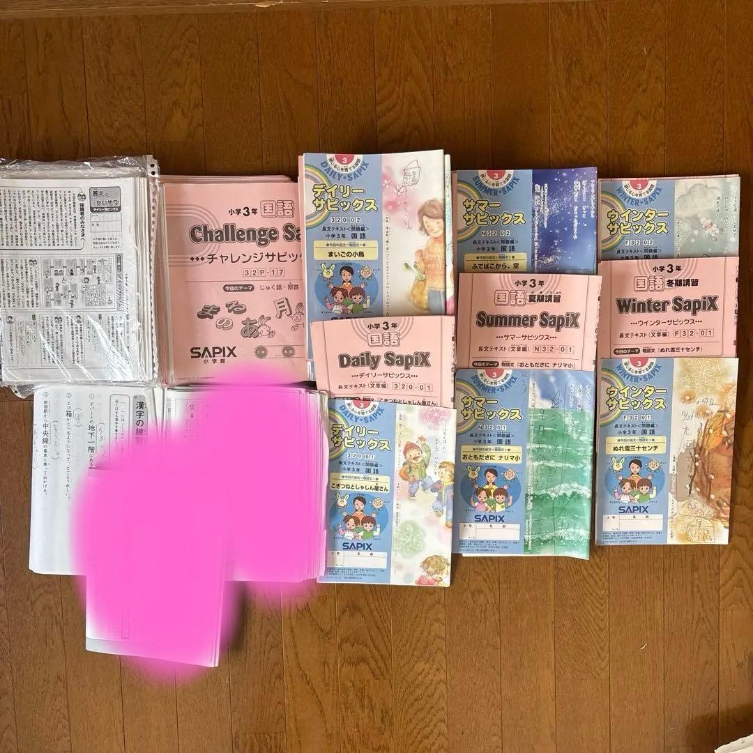 年明けセール！SAPIX3年国語1年分デイリー、サマー、ウィンターセット