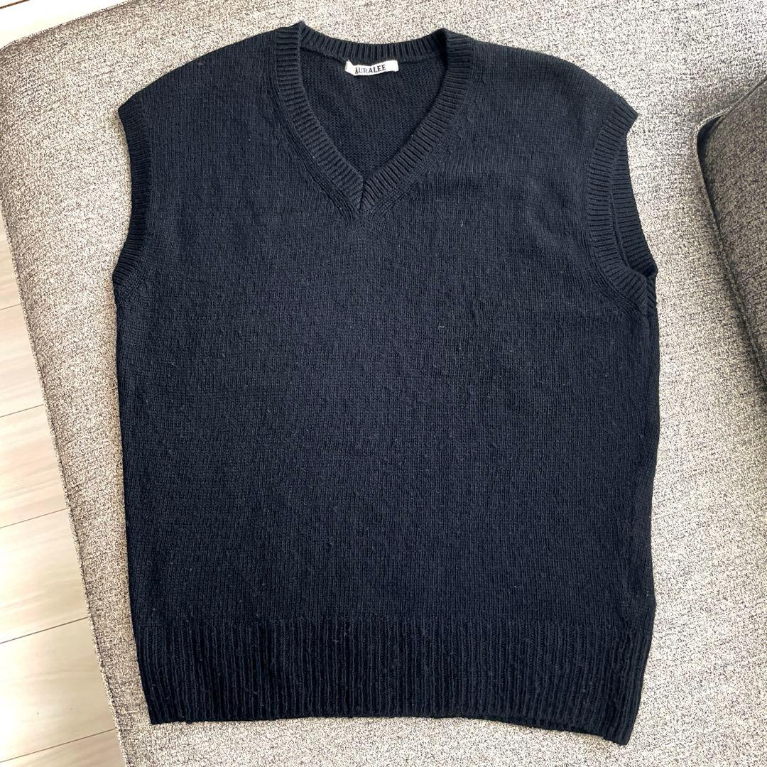 トップス AURALEE Wool Cashmere Silk Knit Vest