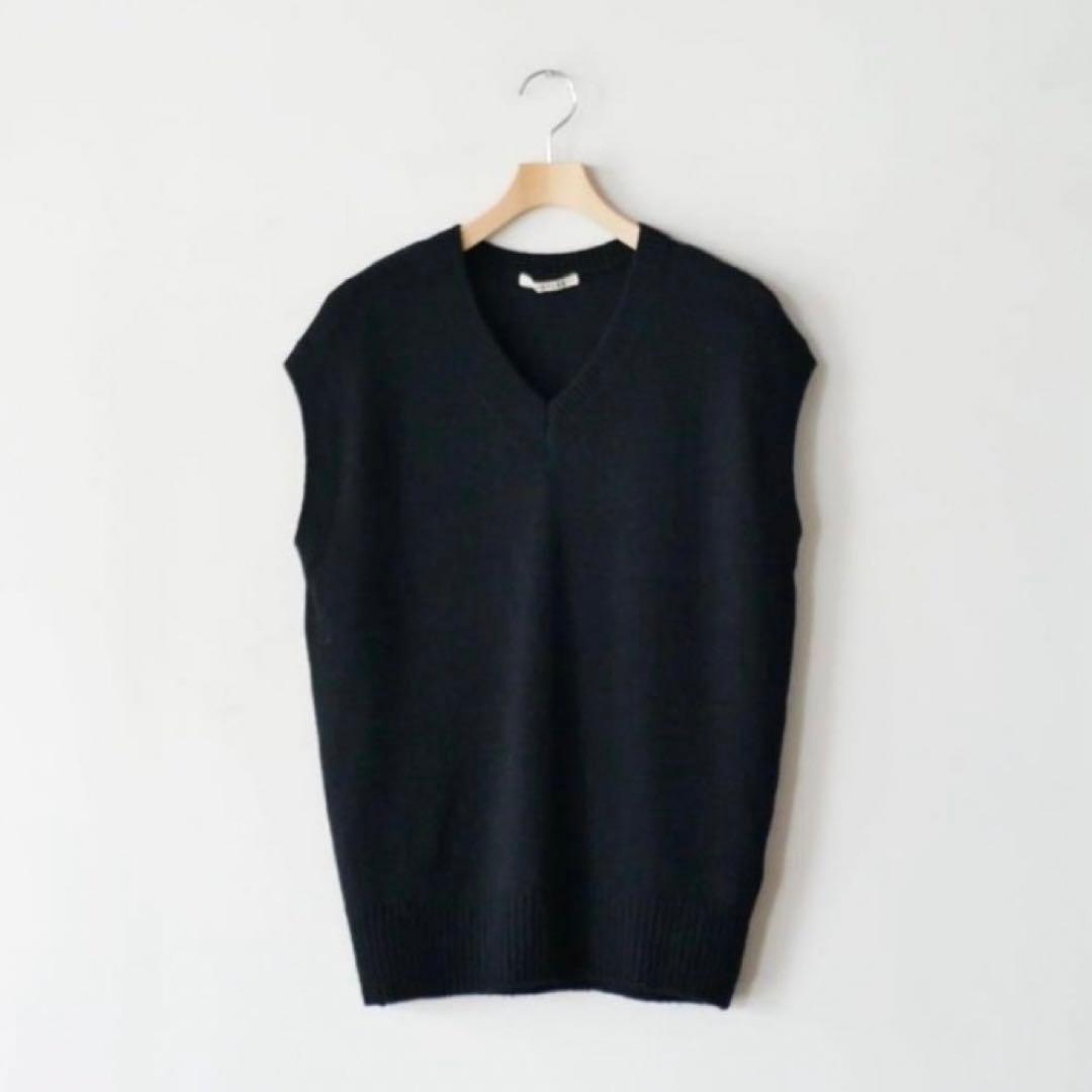 トップス AURALEE Wool Cashmere Silk Knit Vest