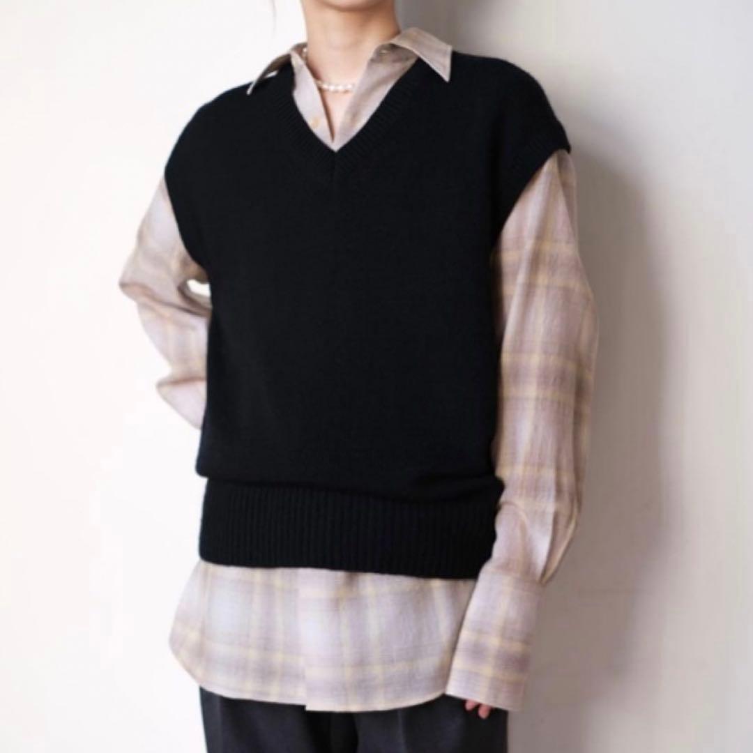 トップス AURALEE Wool Cashmere Silk Knit Vest