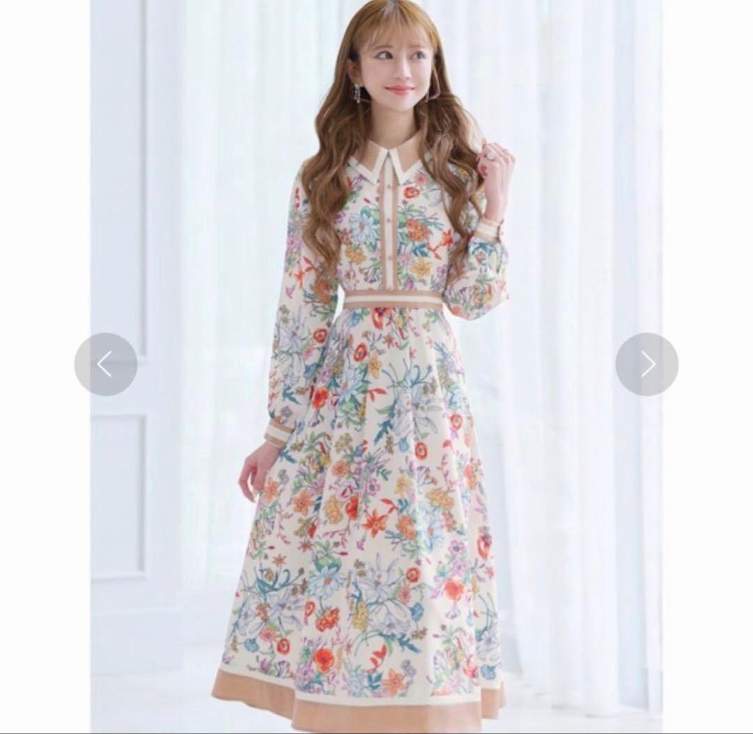 美品✨EmiriaWiz レトロ フラワー ロングワンピース 花柄
