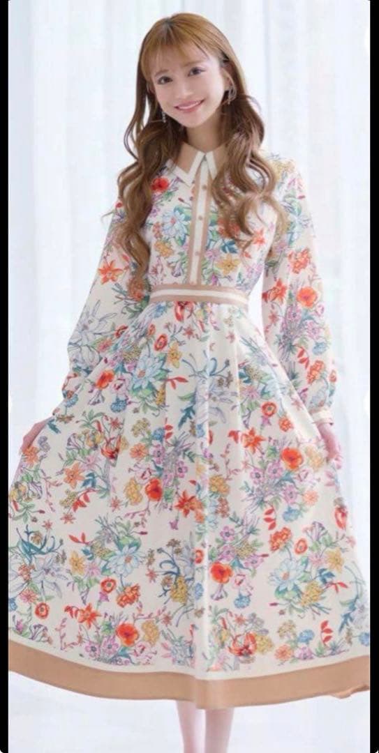 美品✨EmiriaWiz レトロ フラワー ロングワンピース 花柄