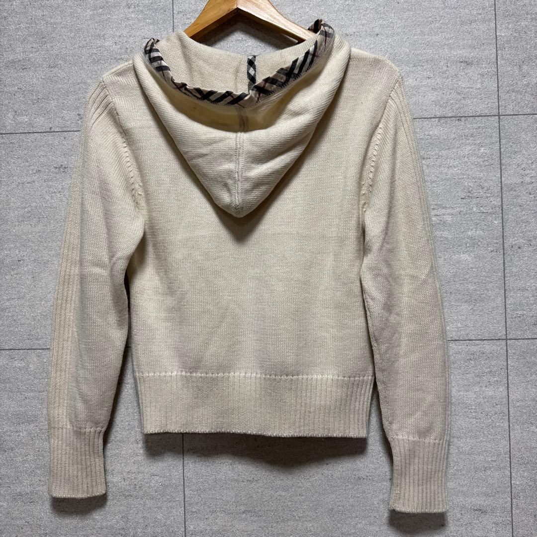 Burberry London ベロア ニット フルジップ パーカー セーター