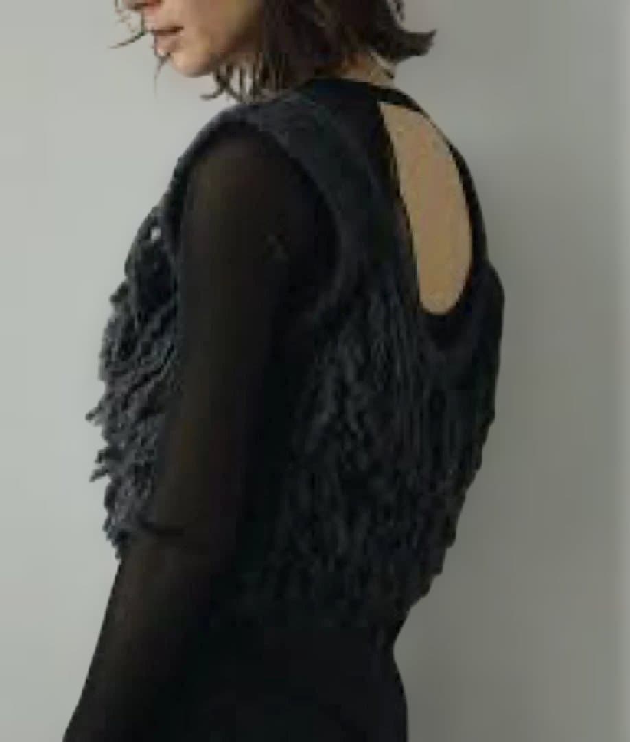 anuke Fringe Knit Bustier フリンジニットビスチェ
