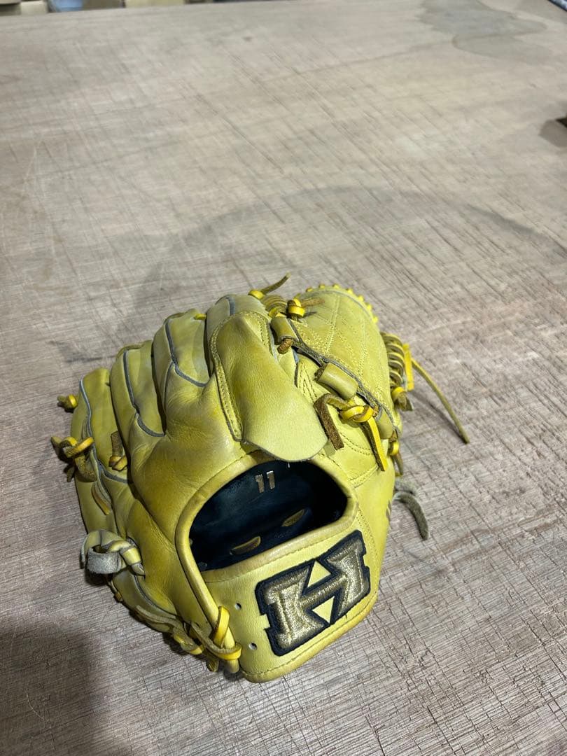 Hi-Gold 軟式グローブ 心極　ハイゴールド　希少ロゴ　クラウンバック