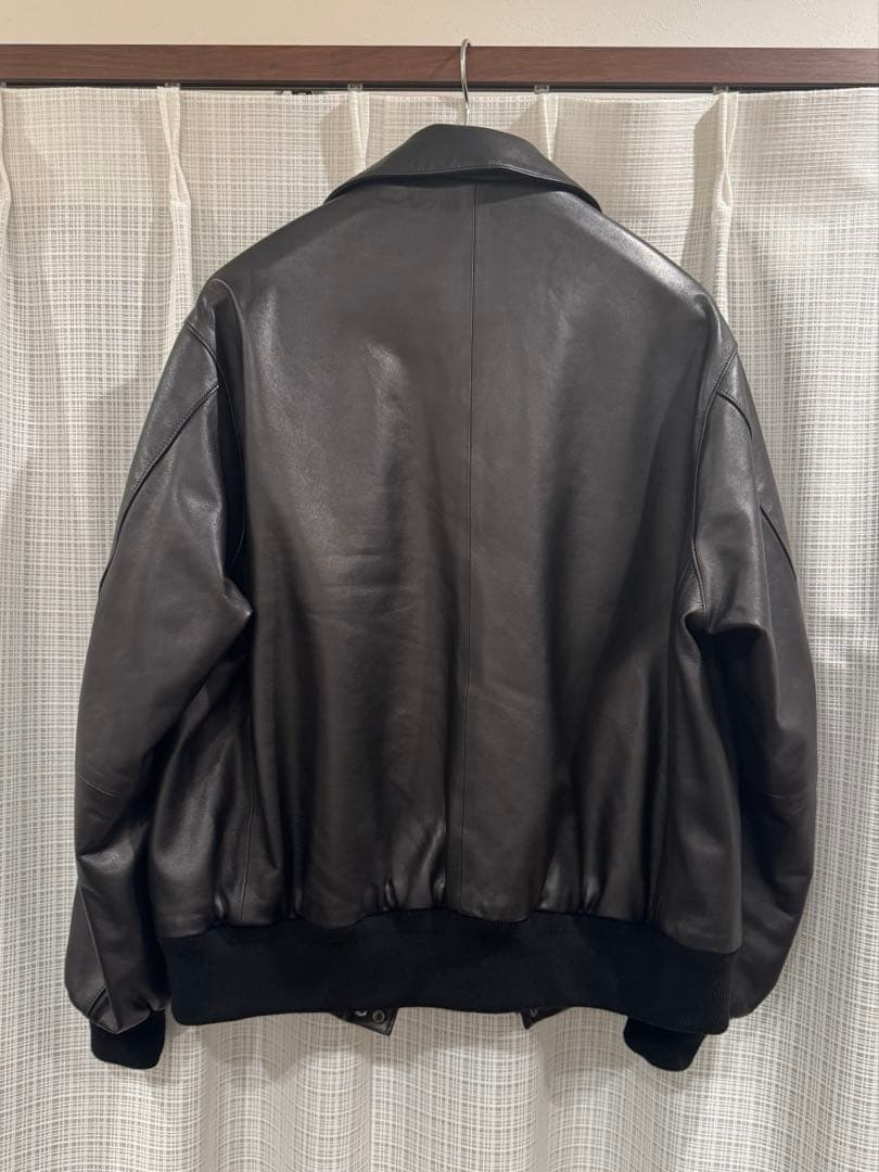 LOEFF ロエフ UA別注 A-2ラムレザーフライトジャケット ブラック　M