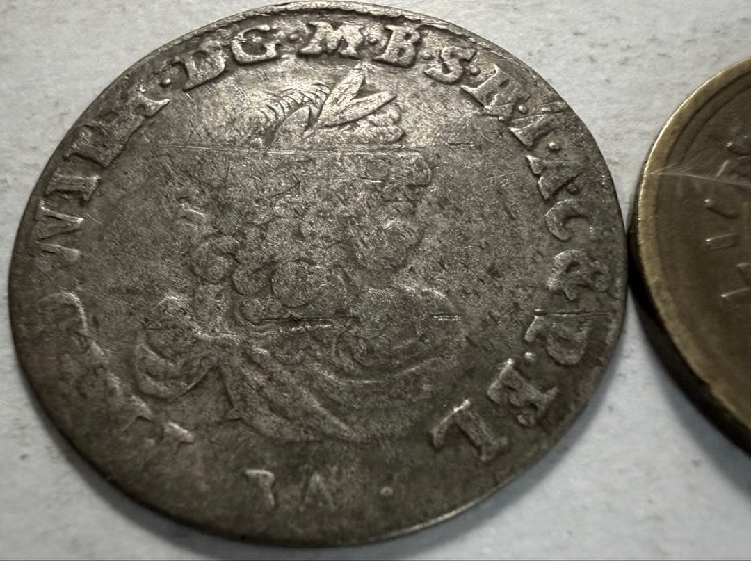 R*a様 1686年BA ドイツ　ブランデンブルク 6 グロッシェン銀貨ヴィルヘ