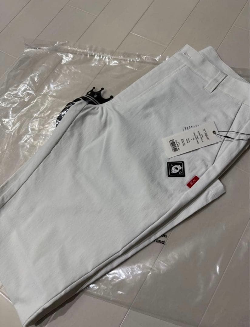 V TWELVE BACK LOGO PANTS L ホワイト