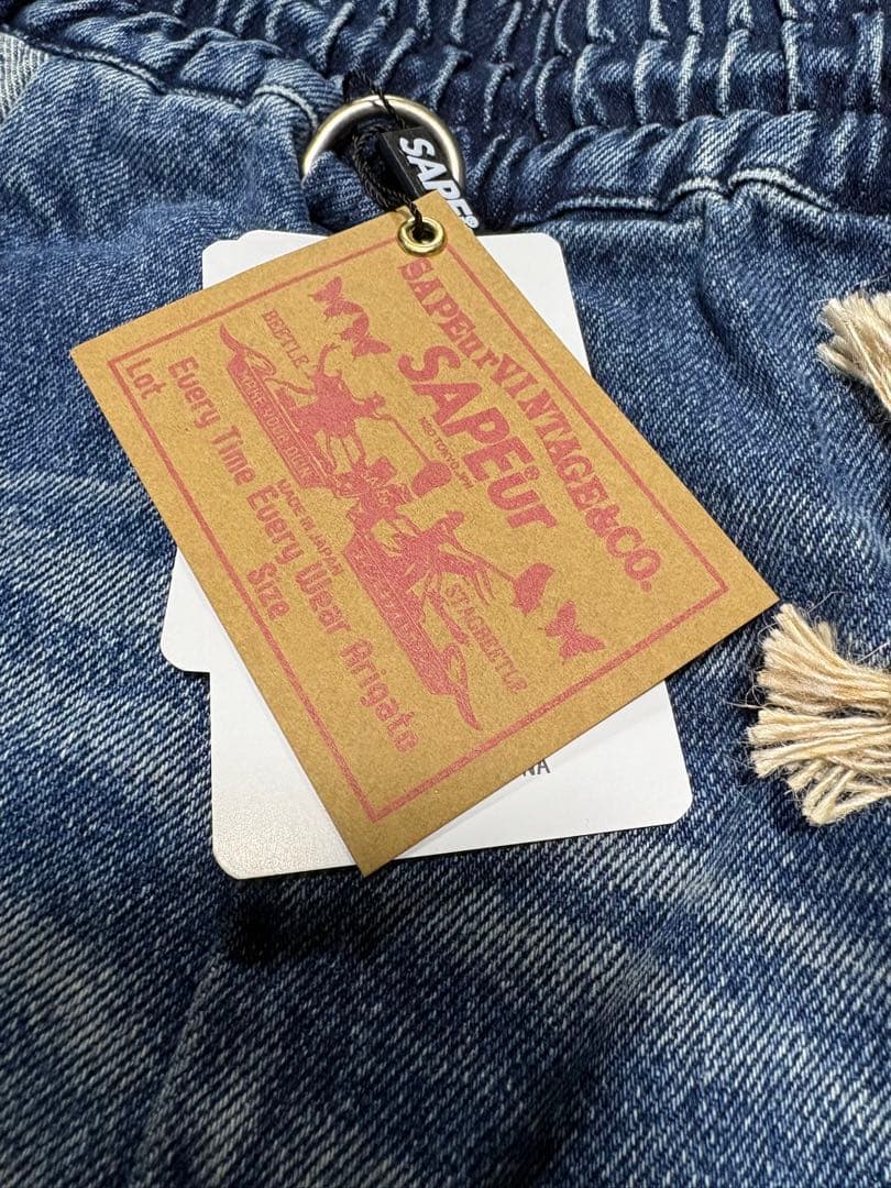 【新品】SAPEur VINTAGE DENIM TRACK PANTS