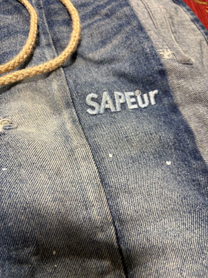 【新品】SAPEur VINTAGE DENIM TRACK PANTS