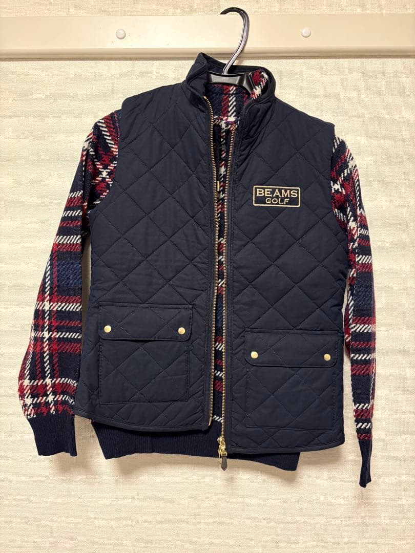 BEAMS GOLF チェック柄の服&ベストセット