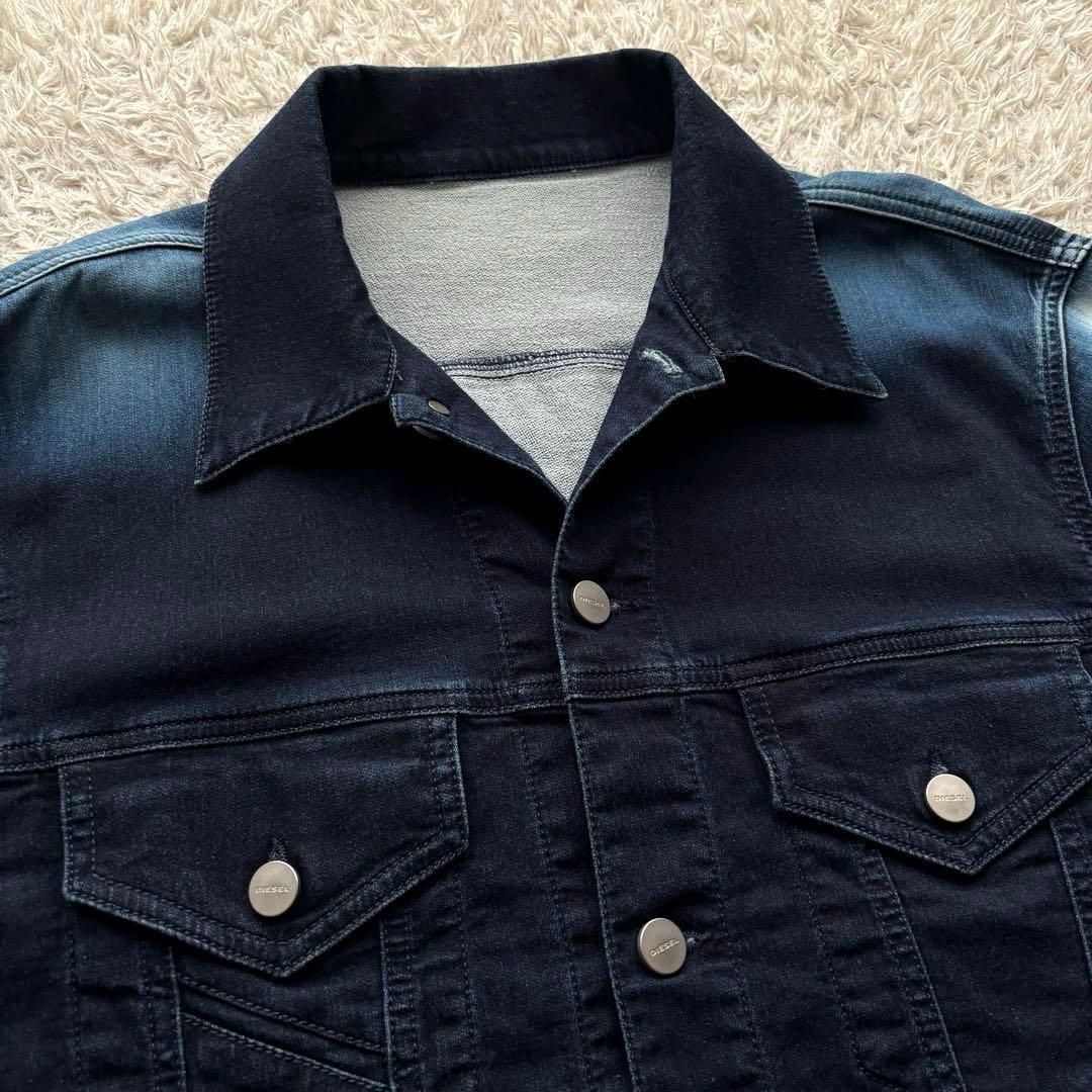 ★イタリア製★ DIESEL ジョグジーンズ トラッカージャケット 青 Lサイズ
