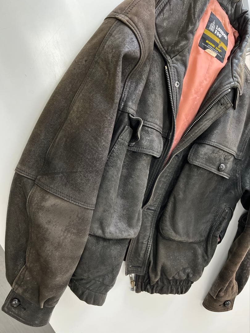珍品‼︎ London Fog レザーブルゾン 製