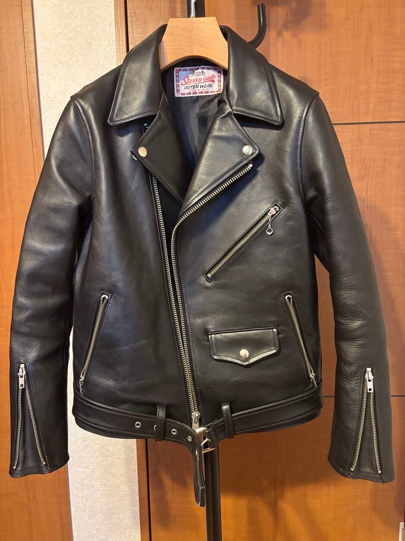 JELADO　REBELJACKET　ダブルレザージャケット　馬革　S　黒