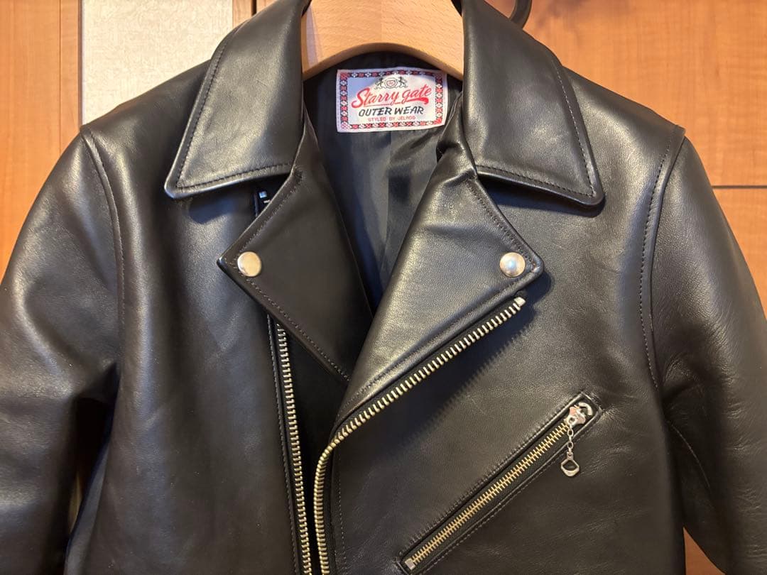 JELADO　REBELJACKET　ダブルレザージャケット　馬革　S　黒