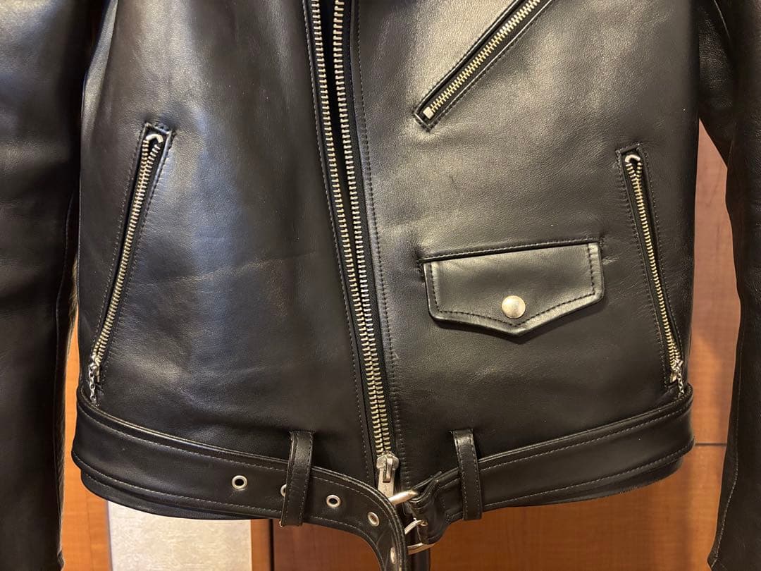 JELADO　REBELJACKET　ダブルレザージャケット　馬革　S　黒