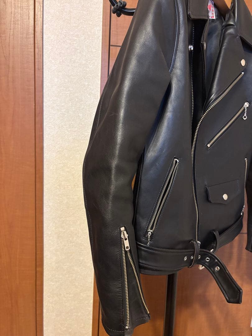 JELADO　REBELJACKET　ダブルレザージャケット　馬革　S　黒
