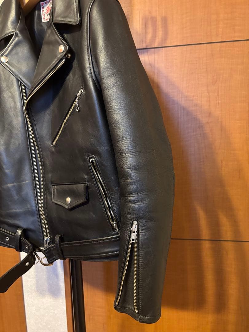 JELADO　REBELJACKET　ダブルレザージャケット　馬革　S　黒