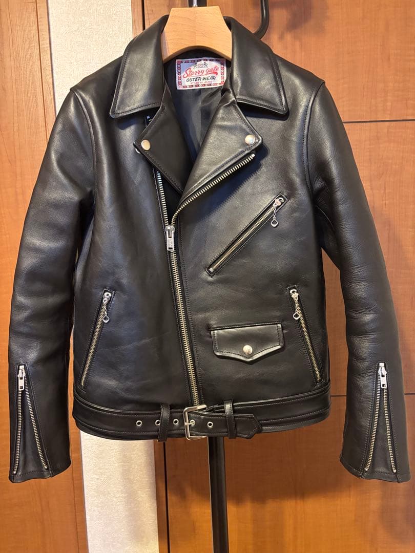JELADO　REBELJACKET　ダブルレザージャケット　馬革　S　黒
