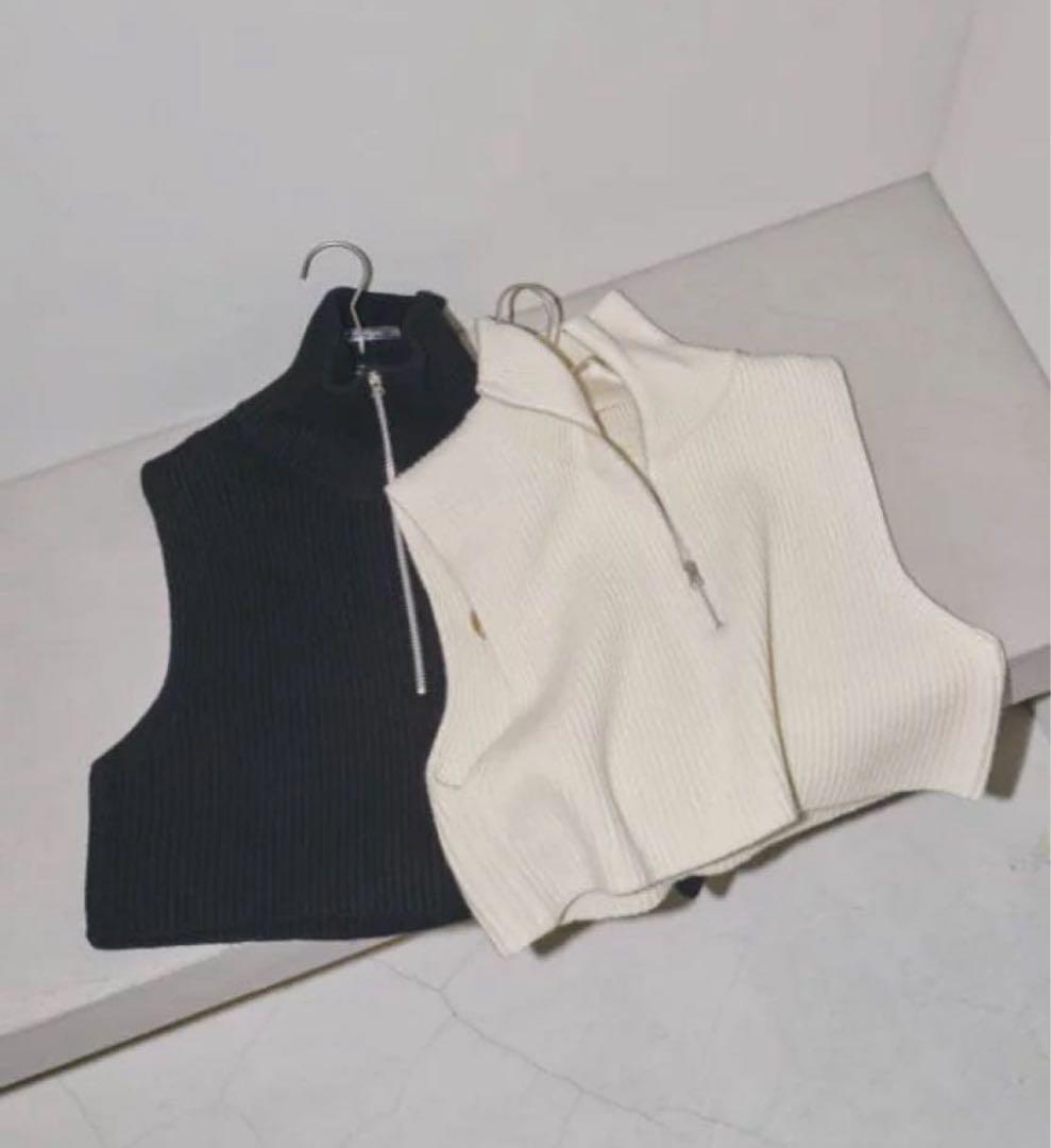 【最終値下げ】期間限定出品 美品 TODAYFUL ハーフジップニットベスト
