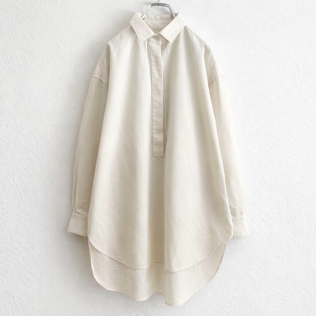 定価2.97万 ウィムガゼット ヒヨクオーバーシャツ エクリュ 上質シャツ 春