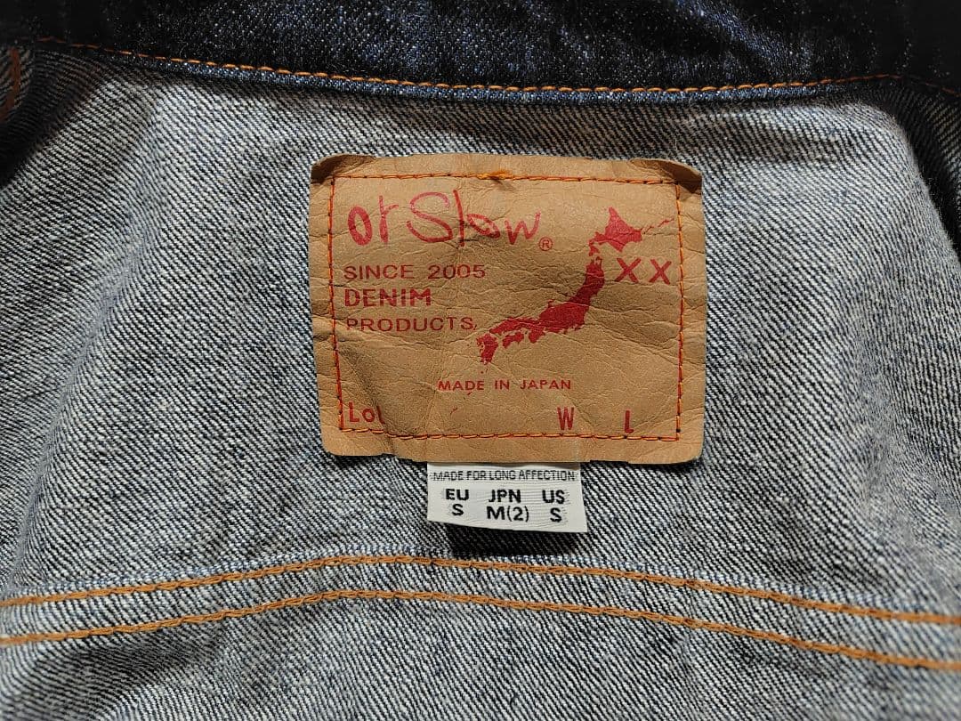オアスロウ orSlow 3rdタイプ デニムジャケット 濃紺 美品　M