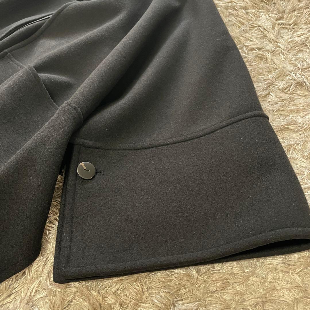 MOUSSY マウジー　ケープ風　ノーカラー　ポンチョ　ジャケット 黒　フリー