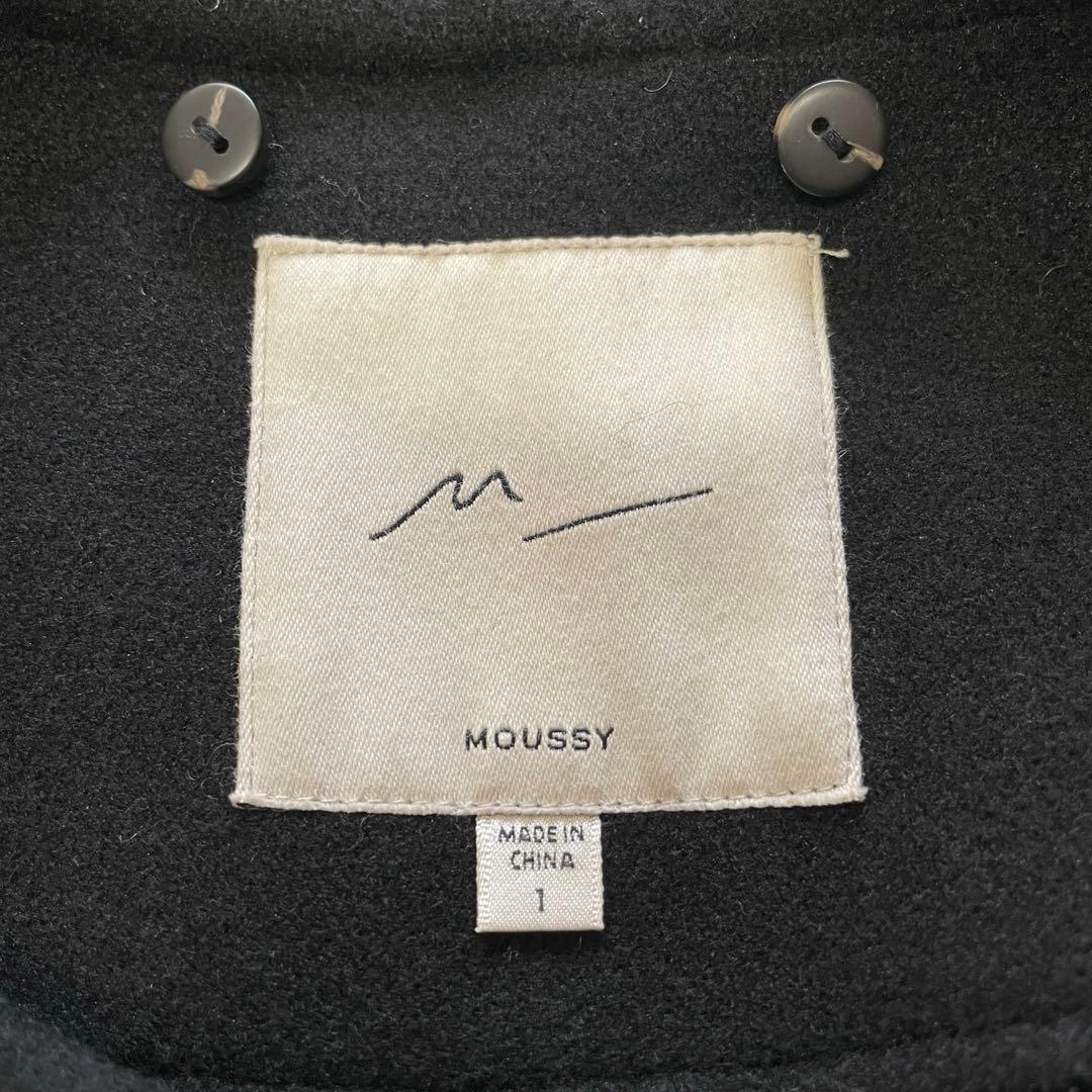 MOUSSY マウジー　ケープ風　ノーカラー　ポンチョ　ジャケット 黒　フリー