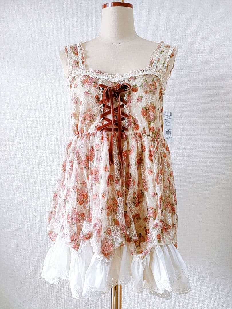 花柄レースチュニック axes femme