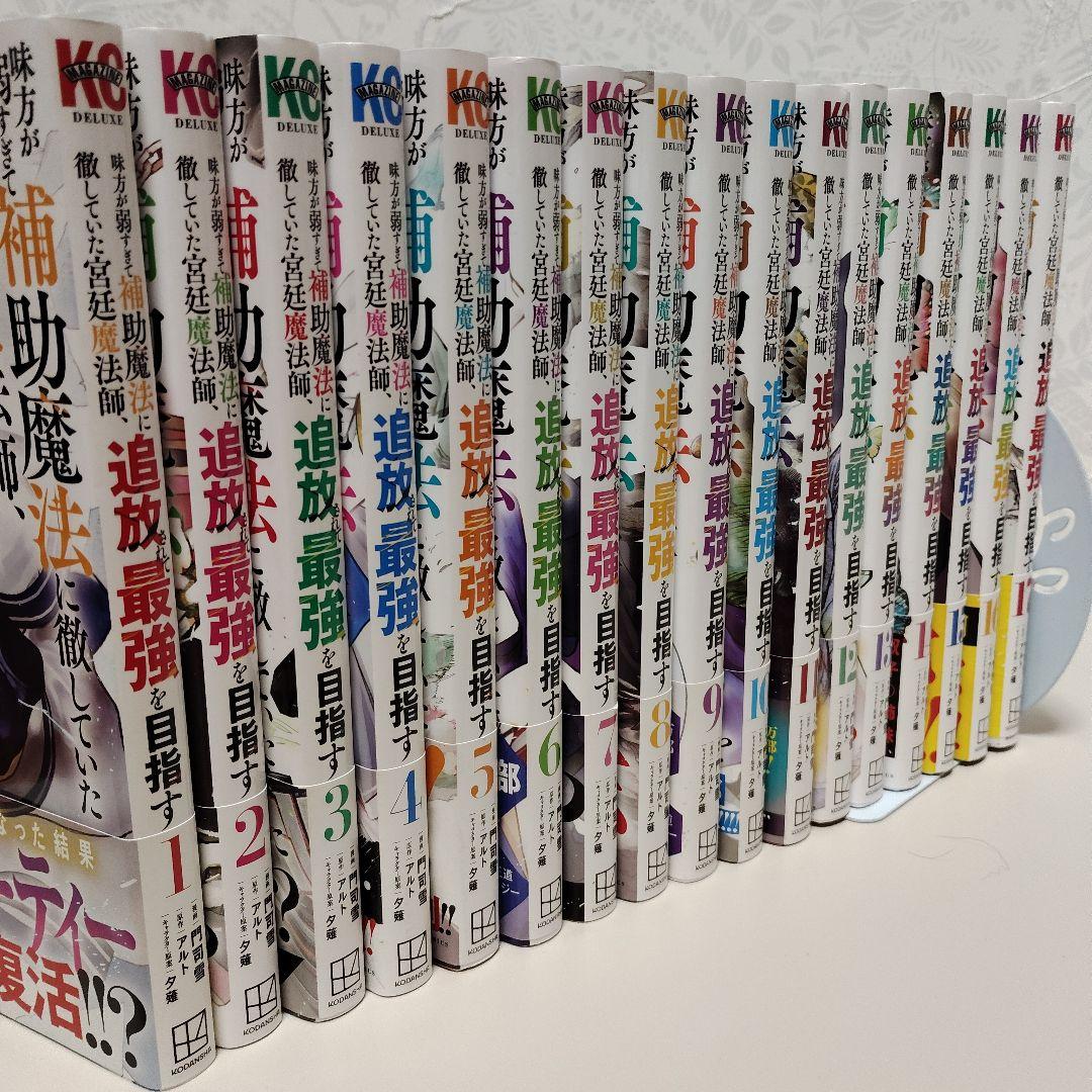 味方が弱すぎて補助魔法に徹していた宮廷魔法師、追放されて最強を目指す　1〜17巻