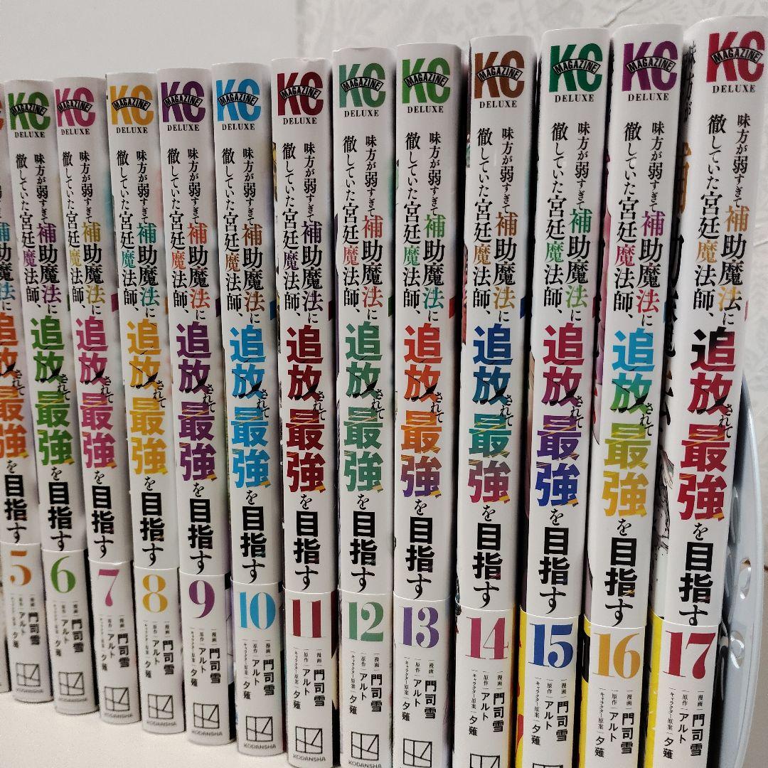 味方が弱すぎて補助魔法に徹していた宮廷魔法師、追放されて最強を目指す　1〜17巻