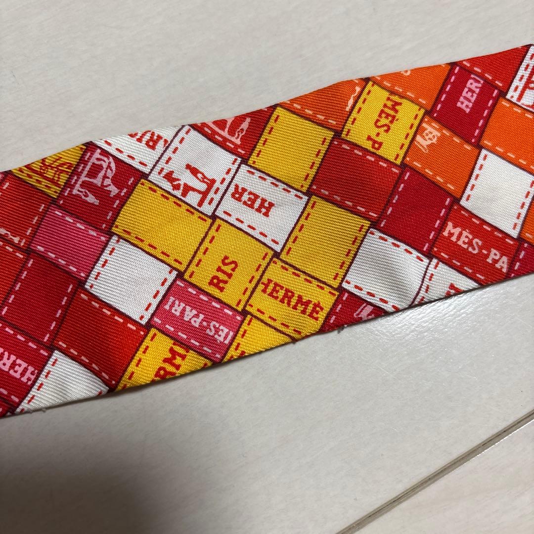 HERMES エルメス ツイリー ボルデュック リボン柄 確実正規品 スカーフ
