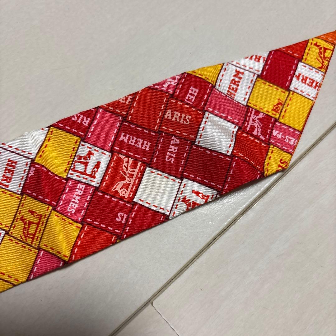 HERMES エルメス ツイリー ボルデュック リボン柄 確実正規品 スカーフ