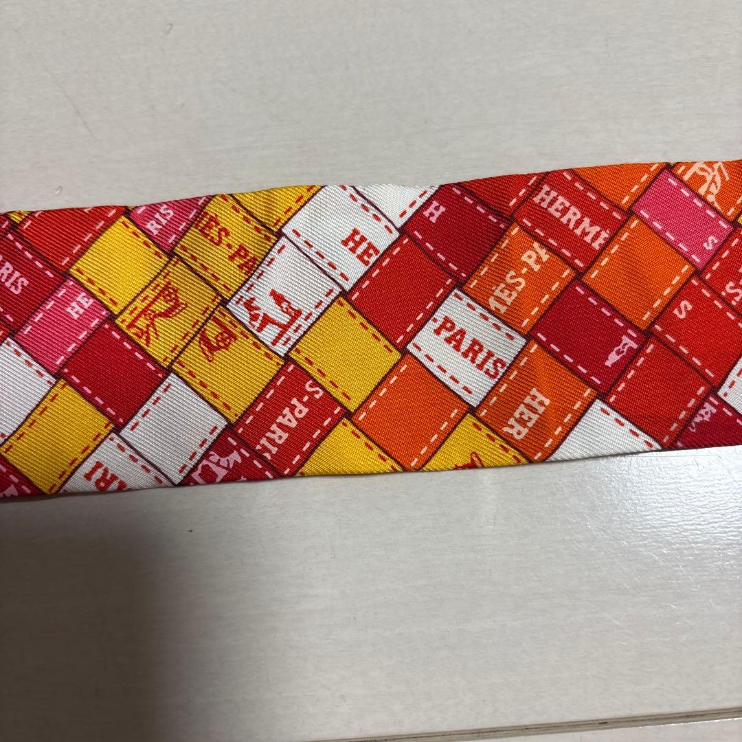 HERMES エルメス ツイリー ボルデュック リボン柄 確実正規品 スカーフ