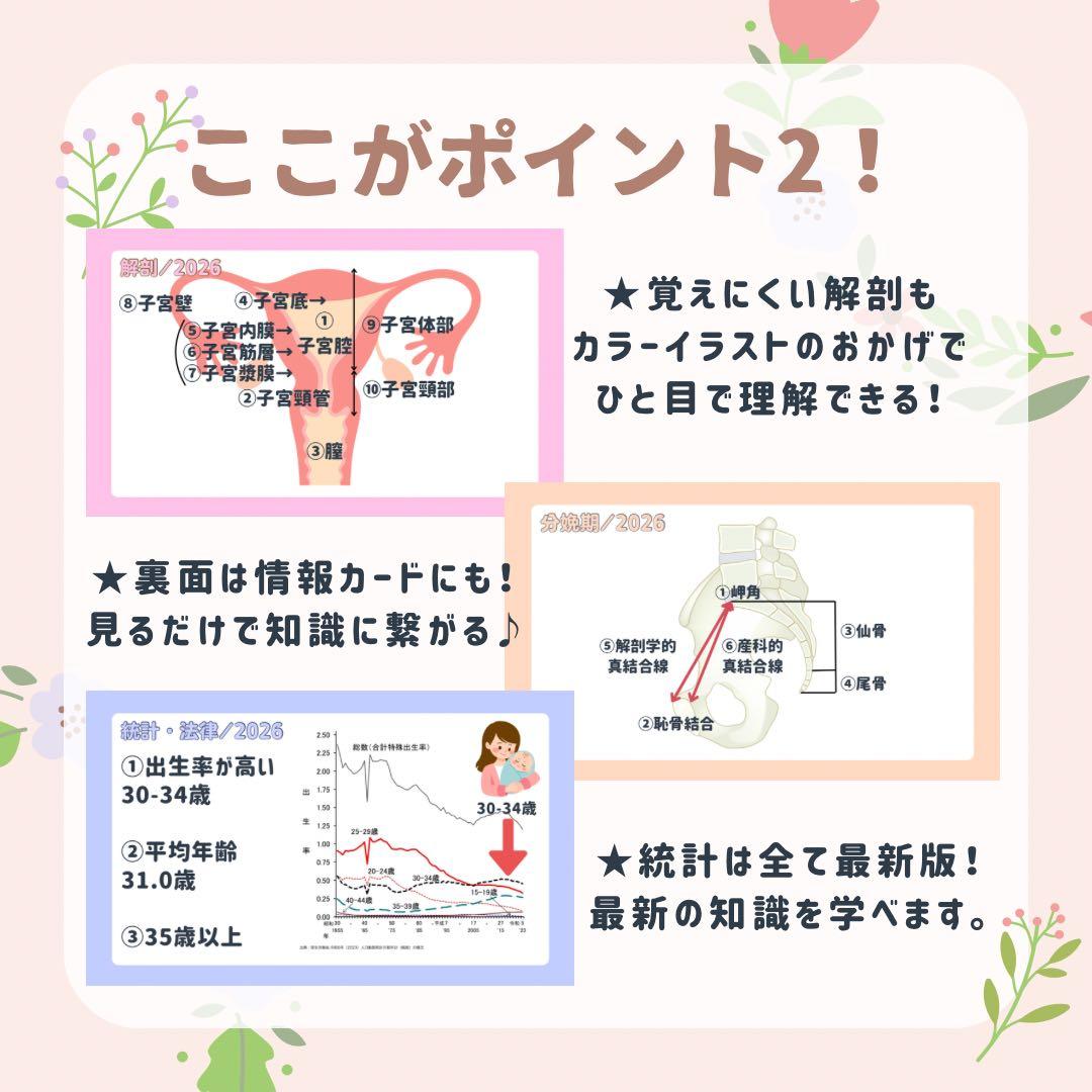 最新版｜助産師学校受験｜基礎対策カード｜713問236枚｜ファイルなし