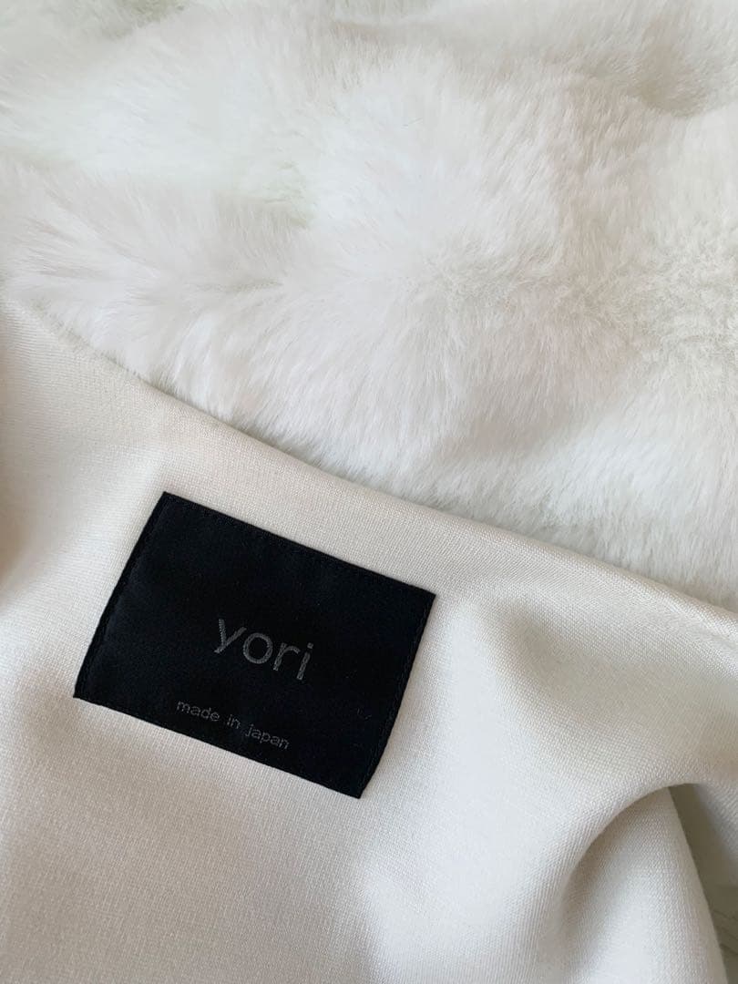 yori バイカラーロングジレ　ホワイト×グレー　美品