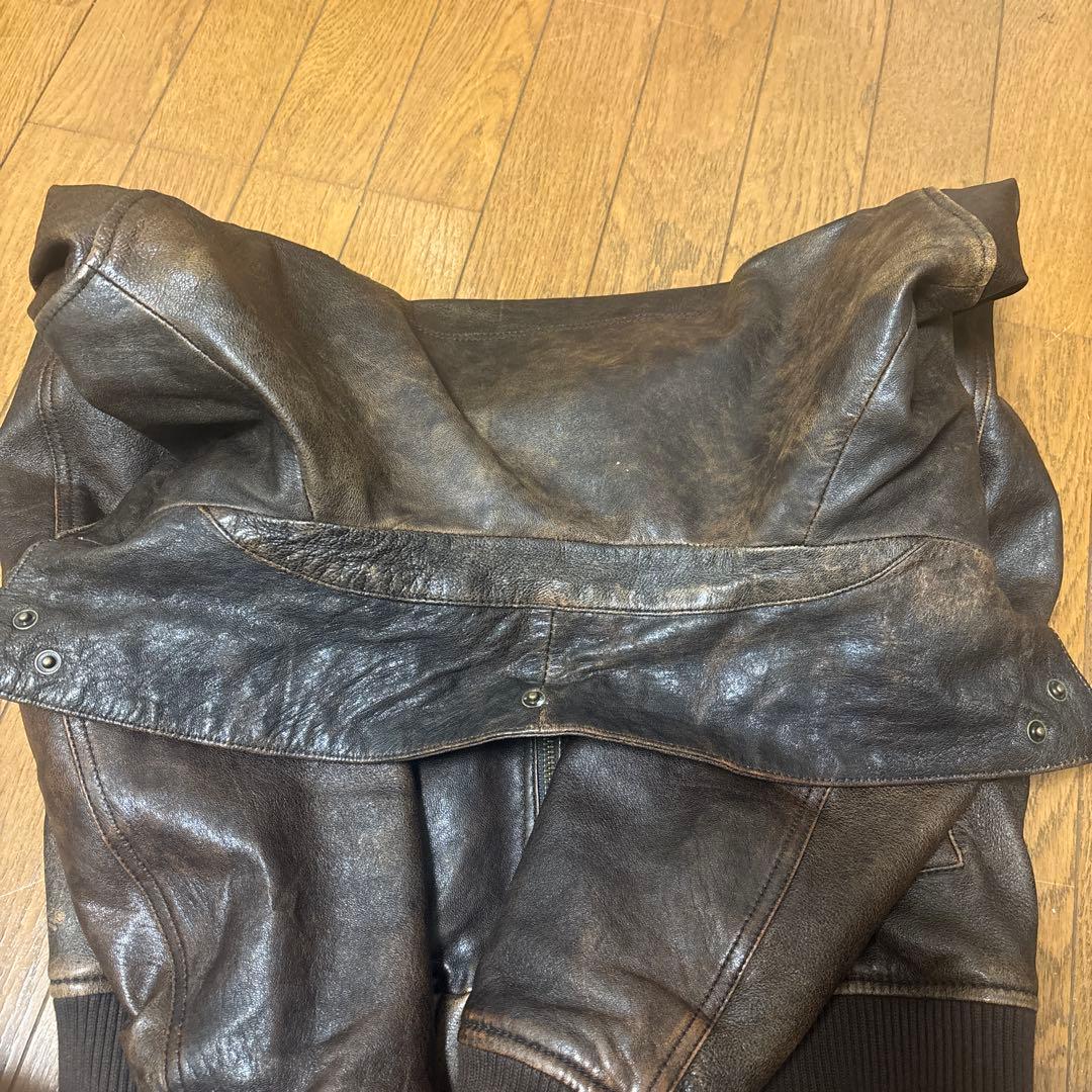 ZARA ブラウンレザージャケット　L