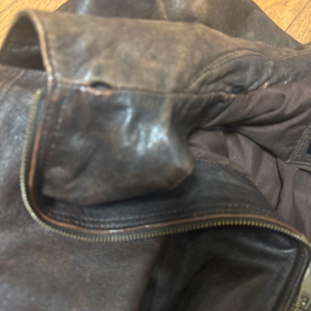 ZARA ブラウンレザージャケット　L