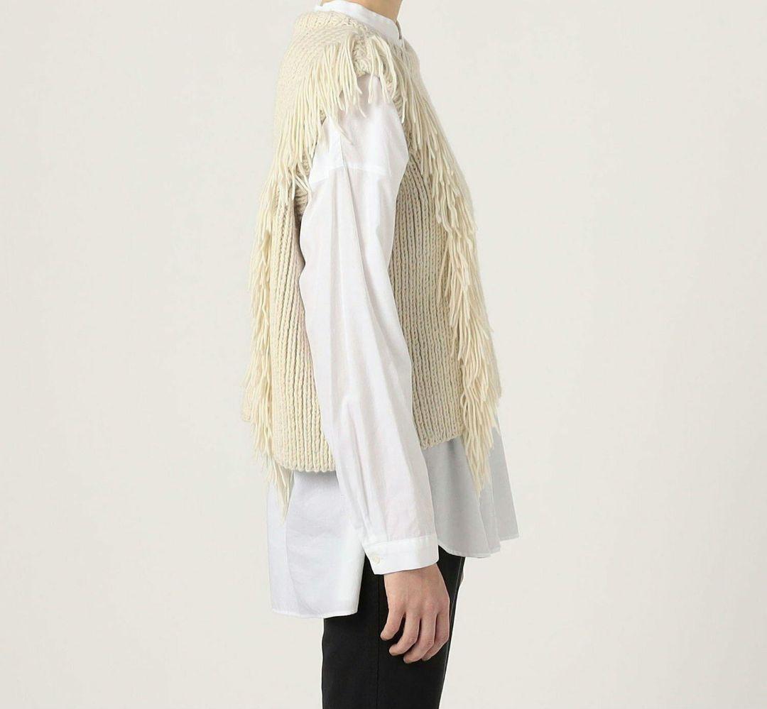 トップス MAYDI HAND KNITTED PULL VEST WITH FRING