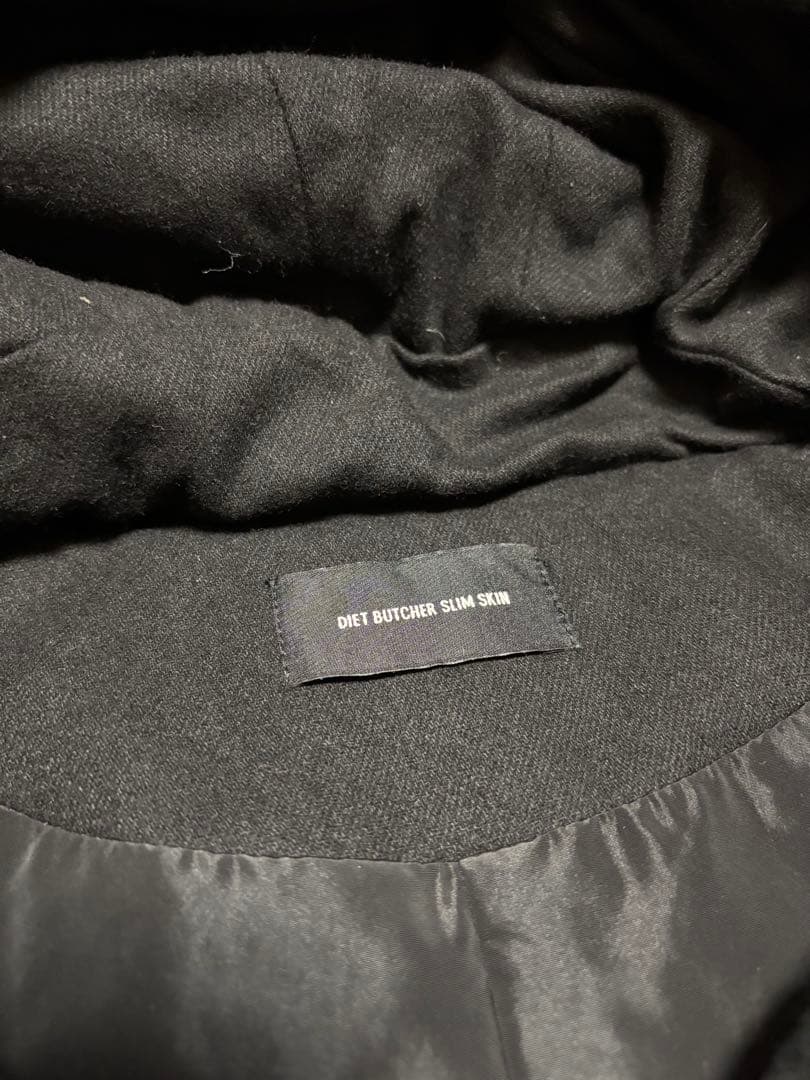 最終値下げ DIEET BUTCHER SLIM SKIN ブラックダウンベスト