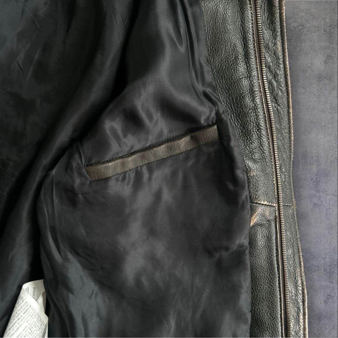 美品　ZARA ヴィンテージ加工　レザージャケット　本革　牛革　Sサイズ