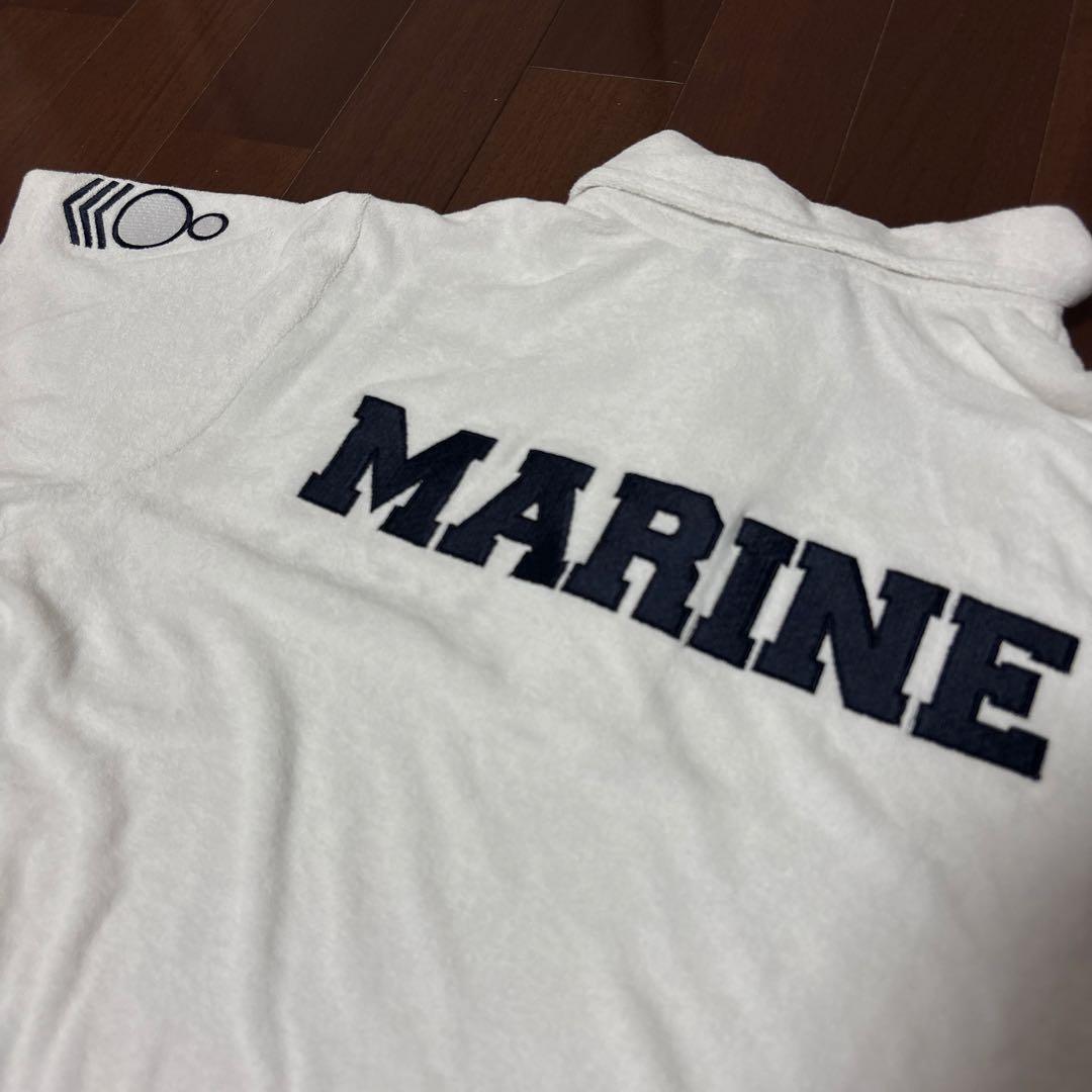 新品 MUTAMRINE ムータマリン　ホワイト ポロシャツ 刺繍ロゴ