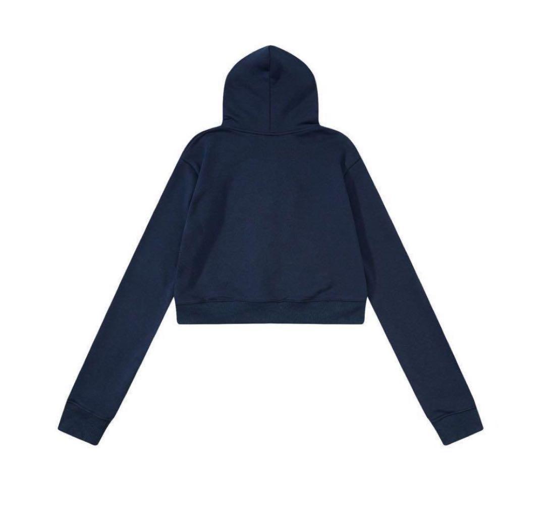 aeaeクロップドパーカー ネイビー レディース Mサイズ